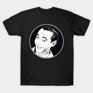 PEE WEE HERMAN (Circle Black and White) T-Shirt